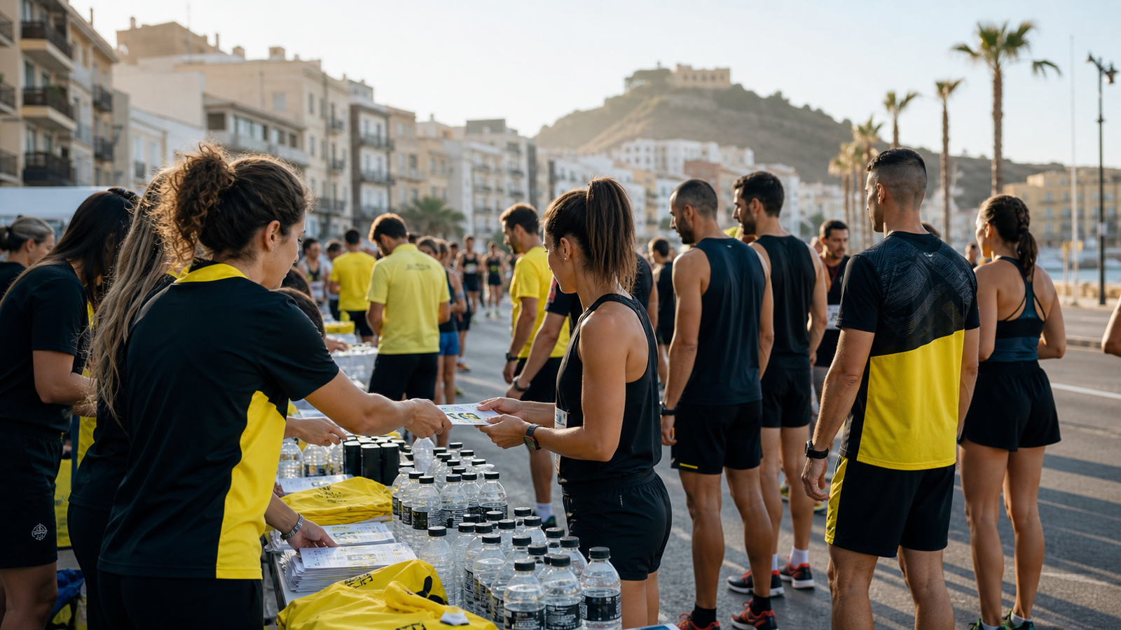Participantes en una carrera solidaria organizada por una entidad local