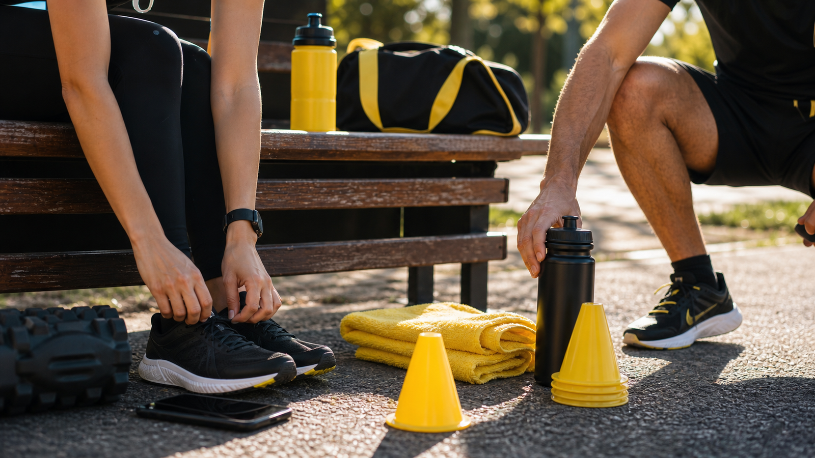Material preparado para una bienvenida del Running Club